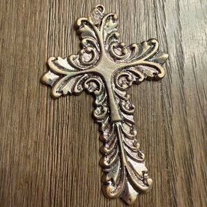 Ornate Gold Cross Pendant